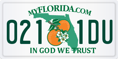 FL license plate 0211DU