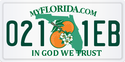 FL license plate 0211EB