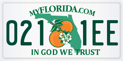 FL license plate 0211EE