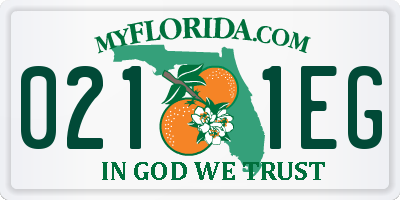 FL license plate 0211EG