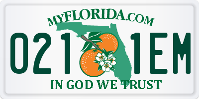 FL license plate 0211EM