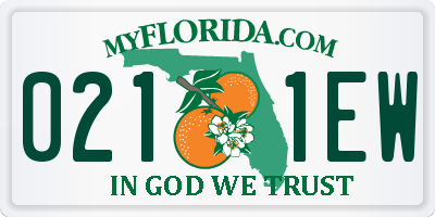 FL license plate 0211EW