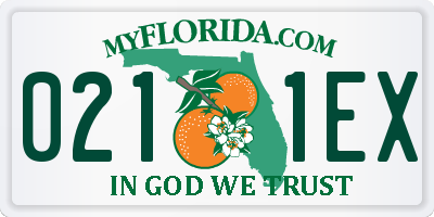 FL license plate 0211EX