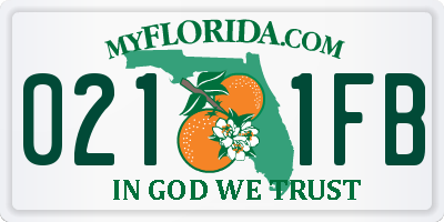FL license plate 0211FB