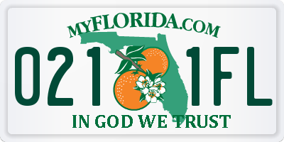 FL license plate 0211FL
