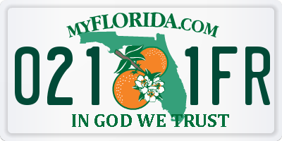 FL license plate 0211FR