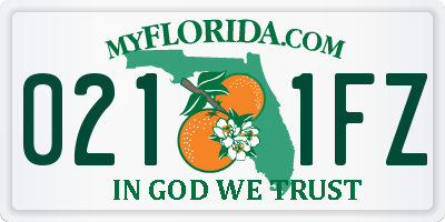 FL license plate 0211FZ