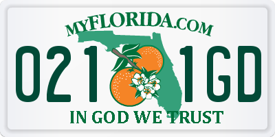 FL license plate 0211GD