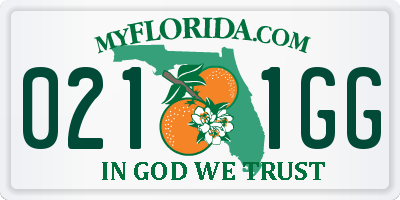 FL license plate 0211GG