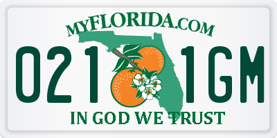 FL license plate 0211GM