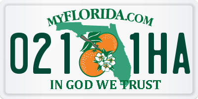 FL license plate 0211HA