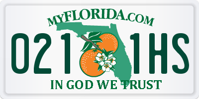FL license plate 0211HS