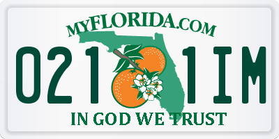 FL license plate 0211IM