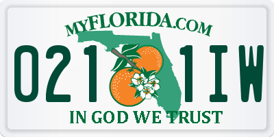 FL license plate 0211IW