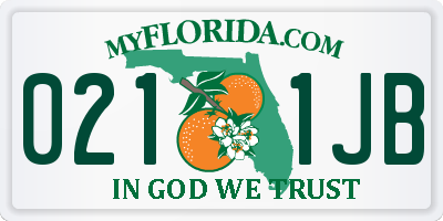 FL license plate 0211JB