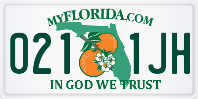 FL license plate 0211JH