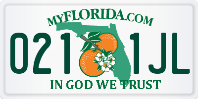 FL license plate 0211JL