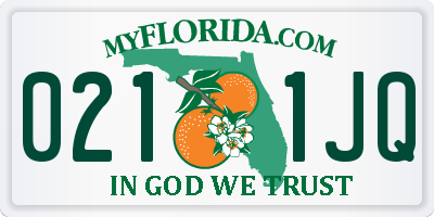 FL license plate 0211JQ
