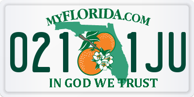 FL license plate 0211JU