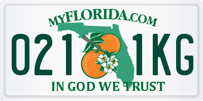 FL license plate 0211KG