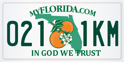 FL license plate 0211KM