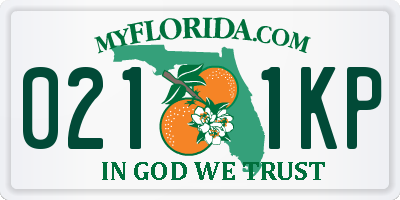 FL license plate 0211KP