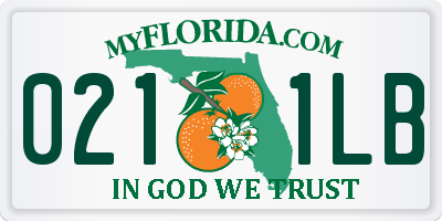 FL license plate 0211LB