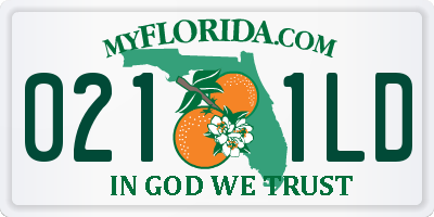 FL license plate 0211LD