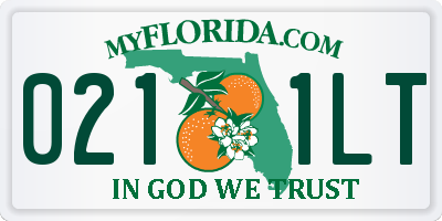 FL license plate 0211LT