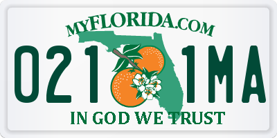FL license plate 0211MA