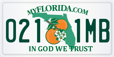 FL license plate 0211MB