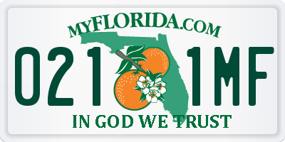 FL license plate 0211MF
