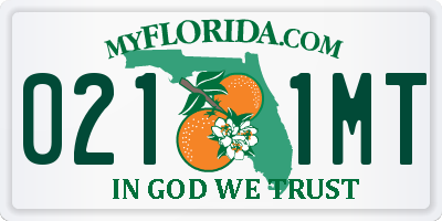 FL license plate 0211MT