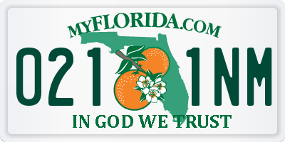 FL license plate 0211NM