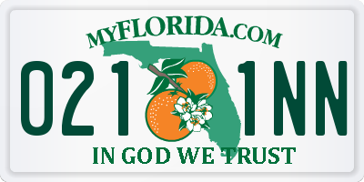 FL license plate 0211NN
