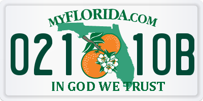 FL license plate 0211OB