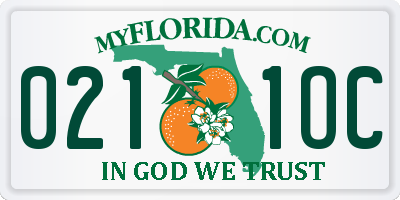 FL license plate 0211OC