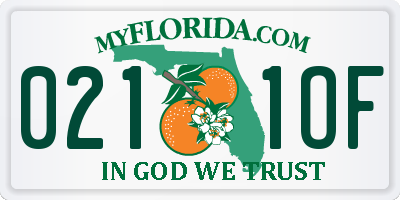 FL license plate 0211OF
