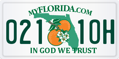 FL license plate 0211OH