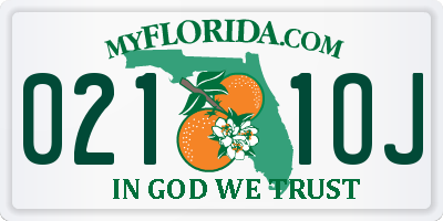 FL license plate 0211OJ