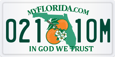 FL license plate 0211OM