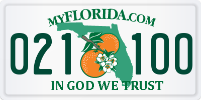 FL license plate 0211OO