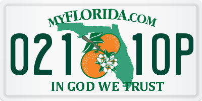 FL license plate 0211OP