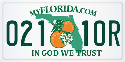 FL license plate 0211OR