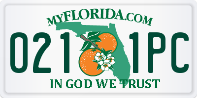 FL license plate 0211PC