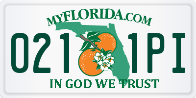 FL license plate 0211PI