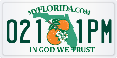 FL license plate 0211PM