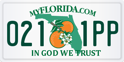 FL license plate 0211PP