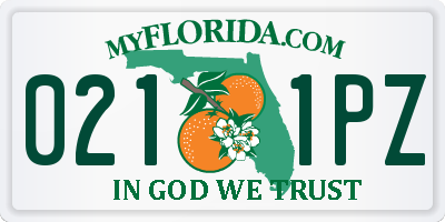 FL license plate 0211PZ
