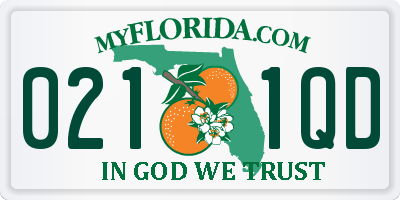FL license plate 0211QD